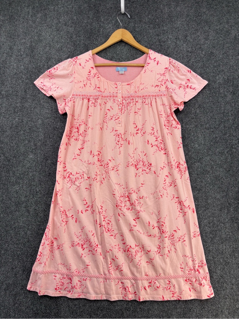 Celestial Dreams Pink Floral Soft Cottagecore Grannycore Nightgown Size L